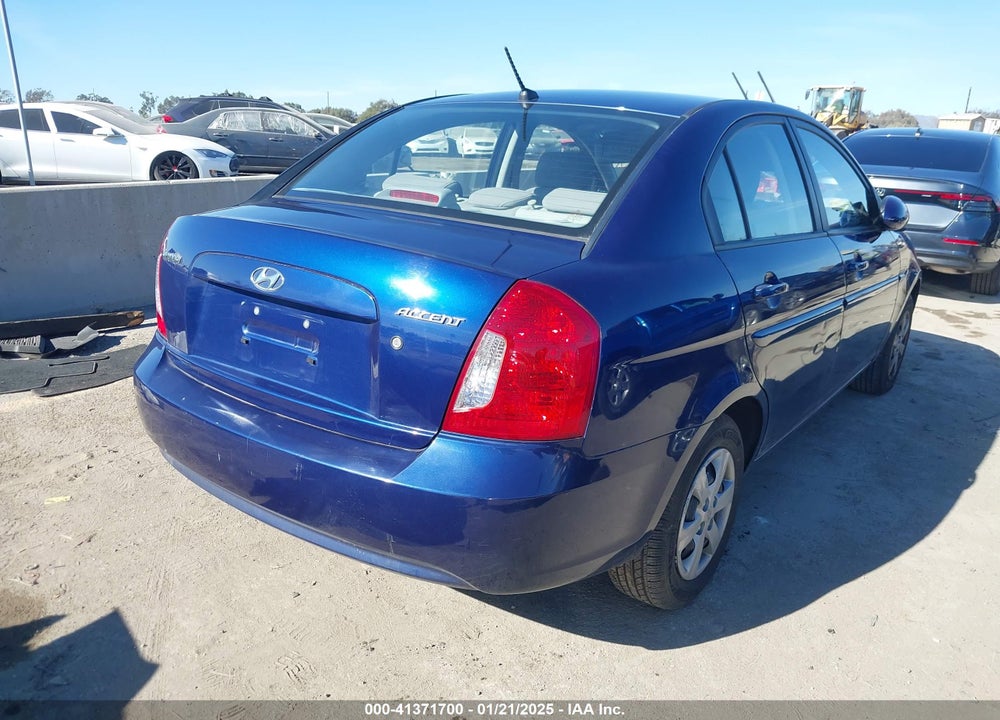 2009 HYUNDAI ACCENT GLS VIN: KMHCN46CX9U285217