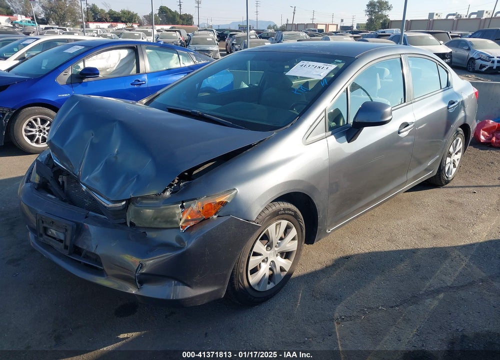 2012 HONDA CIVIC SDN LX VIN: 19XFB2F54CE380619