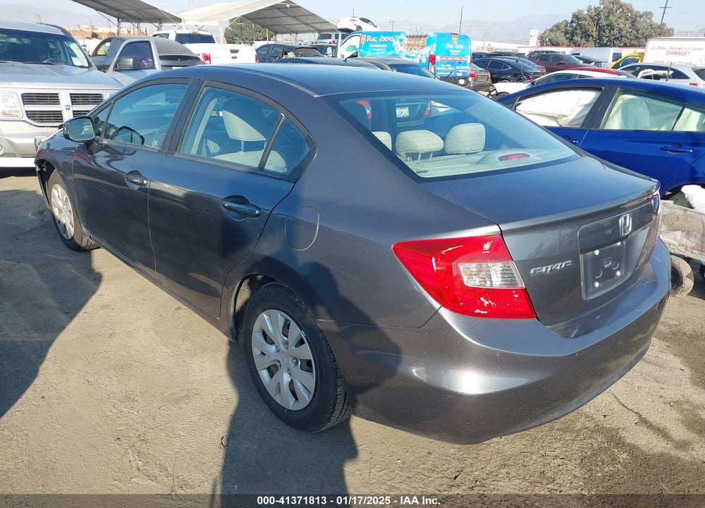 2012 HONDA CIVIC SDN LX VIN: 19XFB2F54CE380619