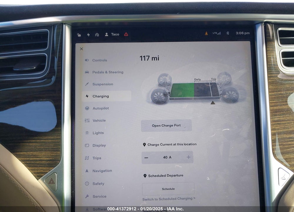 2015 TESLA MODEL S VIN: 5YJSA1V12FF099301
