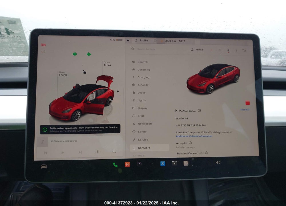 2023 TESLA MODEL 3 VIN: 5YJ3E1EA2PF384204