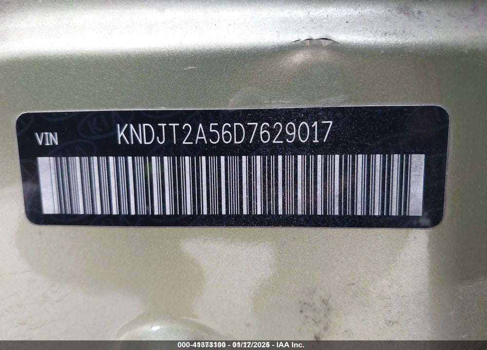 2013 KIA SOUL VIN: KNDJT2A56D7629017