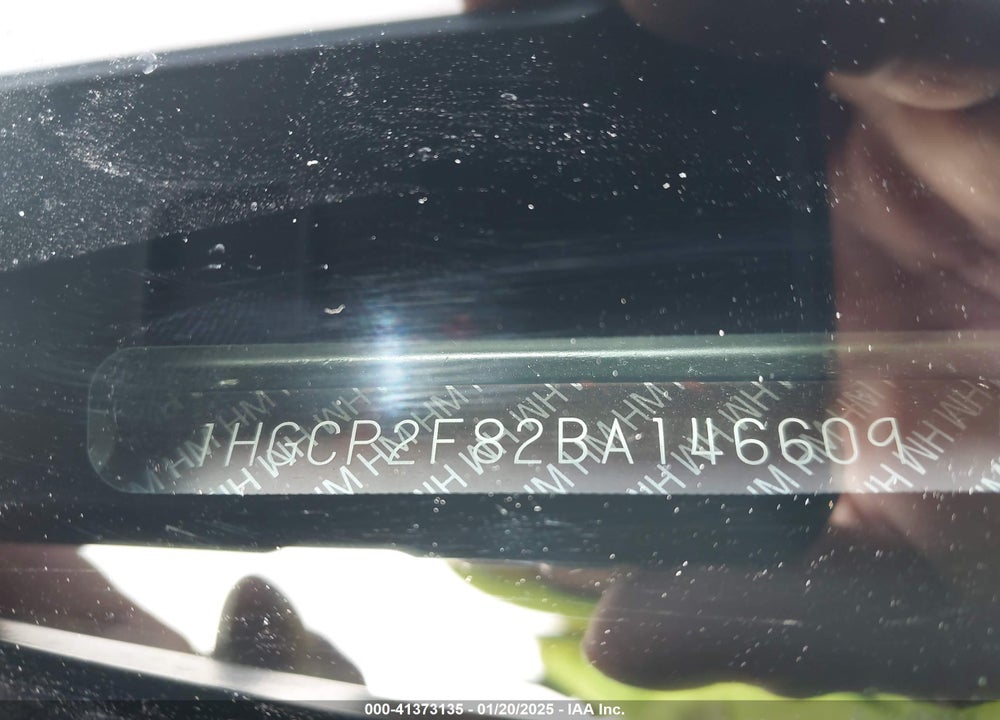2011 HONDA ACCORD VIN: 1HGCP2F82BA146609
