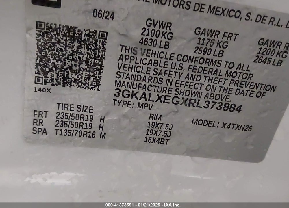 2024 GMC TERRAIN AWD DENALI VIN: 3GKALXEGXRL373884