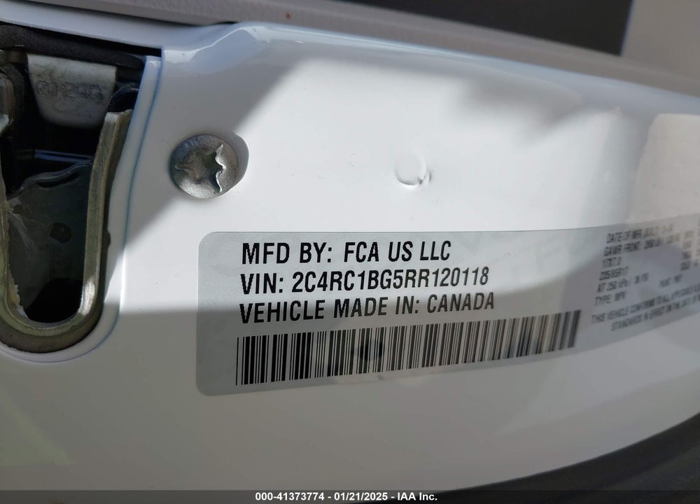 2024 CHRYSLER PACIFICA TOURING L VIN: 2C4RC1BG5RR120118