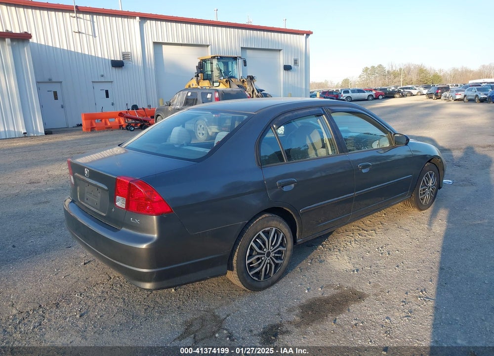 2004 HONDA CIVIC LX VIN: 2HGES16574H538934