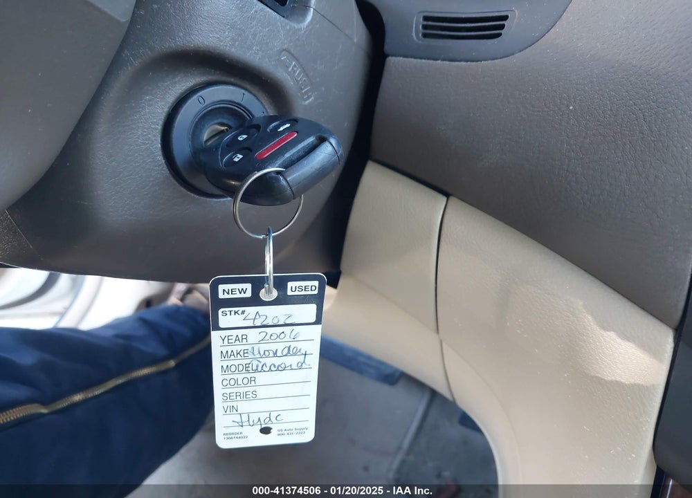 2006 HONDA ACCORD VIN: 1HGCM66806A029696