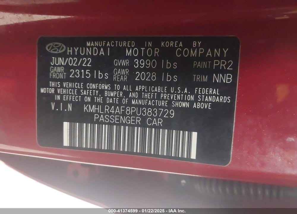 2023 HYUNDAI ELANTRA VIN: KMHLR4AF8PU383729