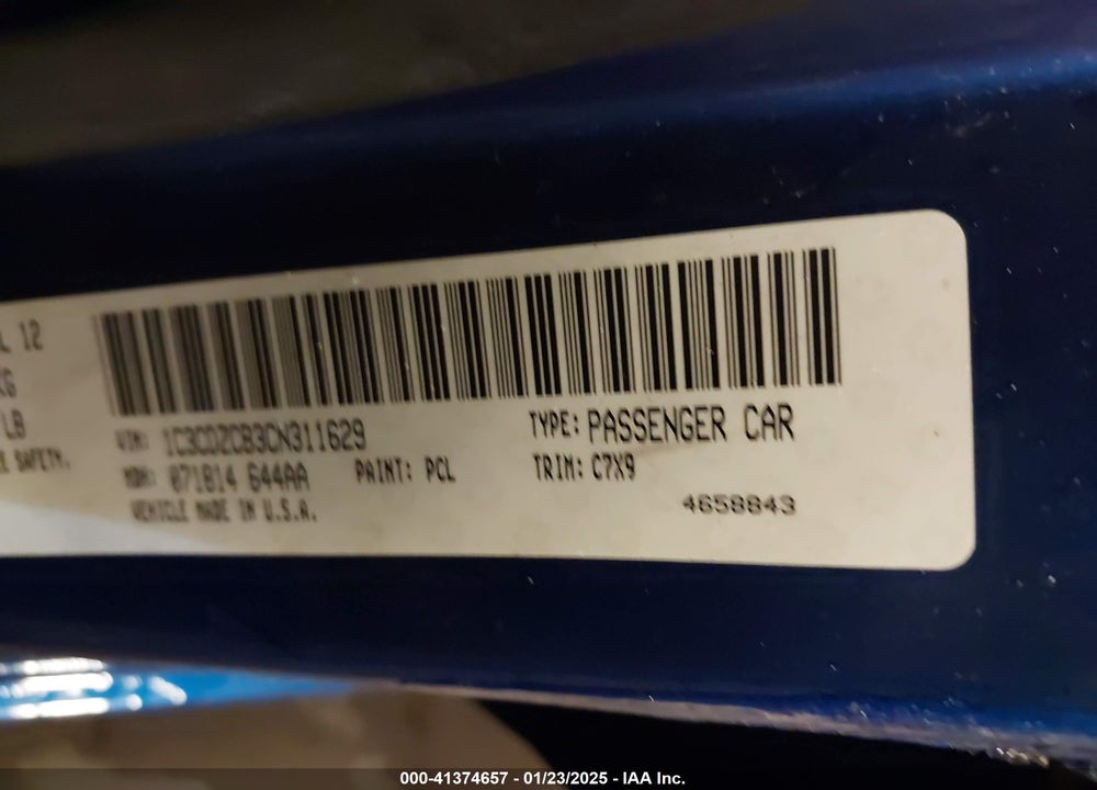 2012 DODGE AVENGER VIN: 1C3CDZCB3CN311629