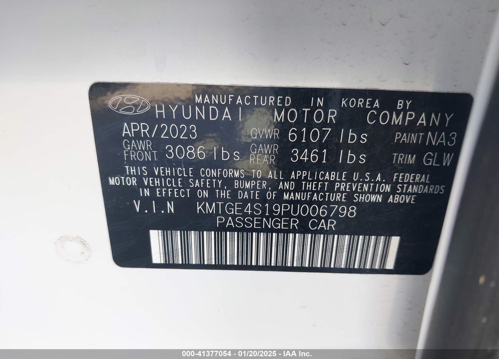 2023 GENESIS ELECTRIFIED G80 VIN: KMTGE4S19PU006798