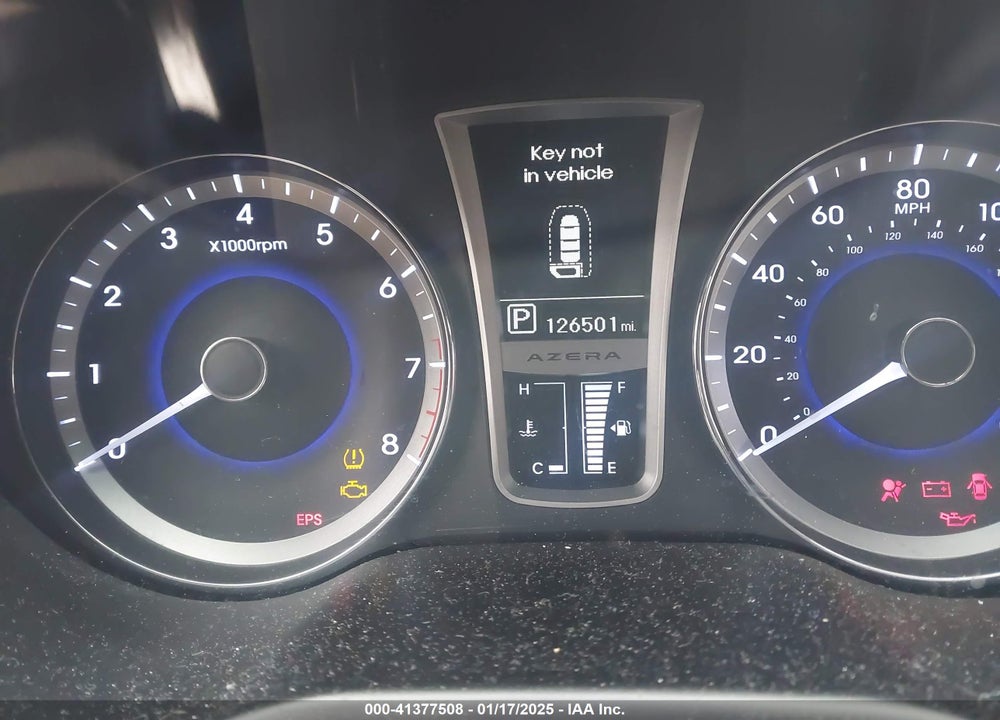 2013 HYUNDAI AZERA VIN: KMHFH4JG4DA225751