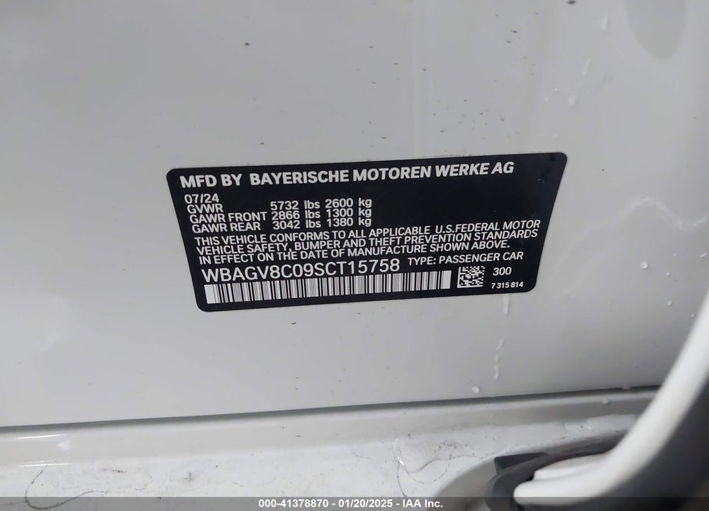 2025 BMW M850I GRAN COUPE VIN: WBAGV8C09SCT15758