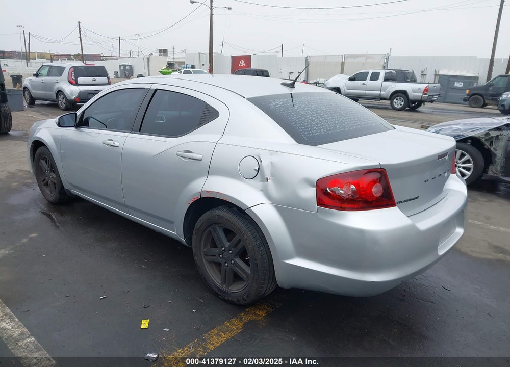 2011 DODGE AVENGER MAINSTREET VIN: 1B3BD1FB6BN538186