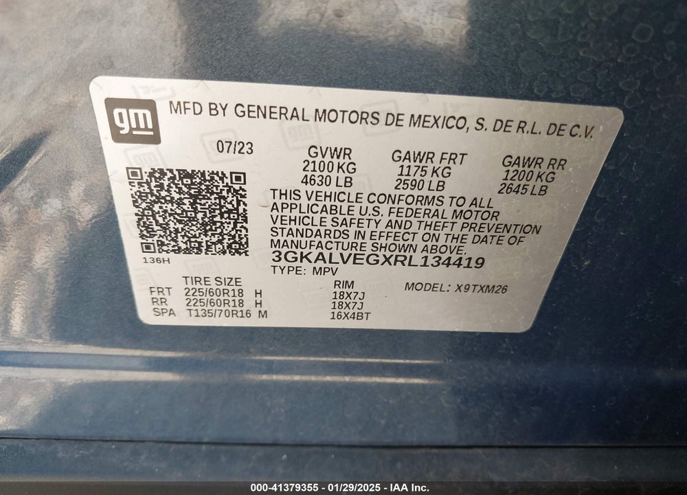 2024 GMC TERRAIN AWD SLT VIN: 3GKALVEGXRL134419