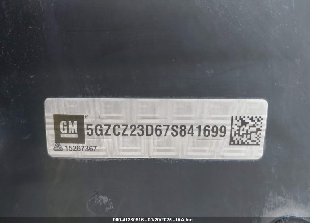 2007 SATURN VUE 4 CYL VIN: 5GZCZ23D67S841699