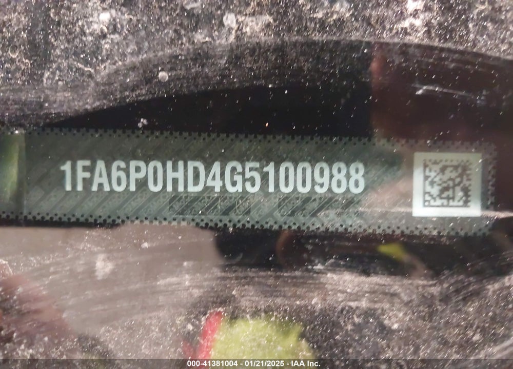 2016 FORD FUSION SE VIN: 1FA6P0HD4G5100988