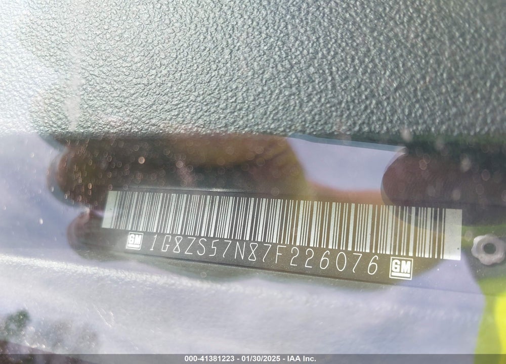 2007 SATURN AURA XE VIN: 1G8ZS57N87F226076