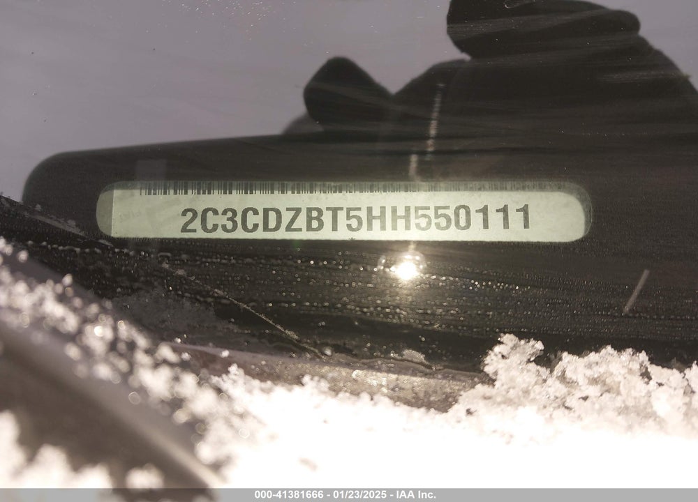 2017 DODGE CHALLENGER VIN: 2C3CDZBT5HH550111
