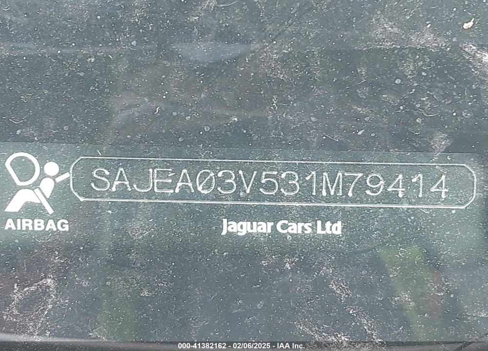 2003 JAGUAR S-TYPE 4.2L V8 R VIN: SAJEA03V531M79414