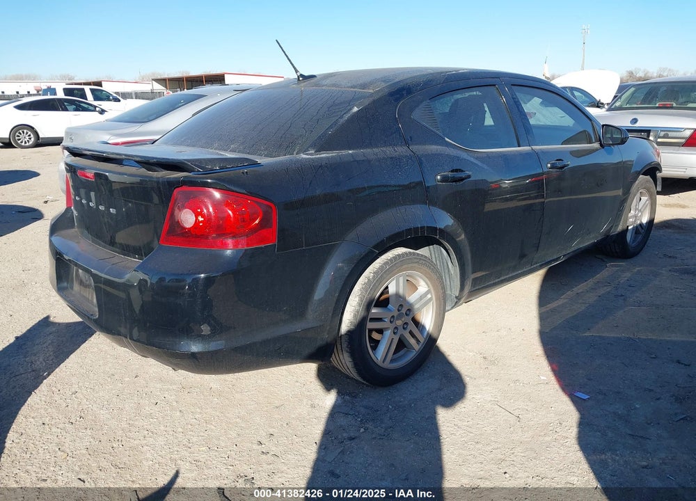2011 DODGE AVENGER MAINSTREET VIN: 1B3BD1FB0BN544047