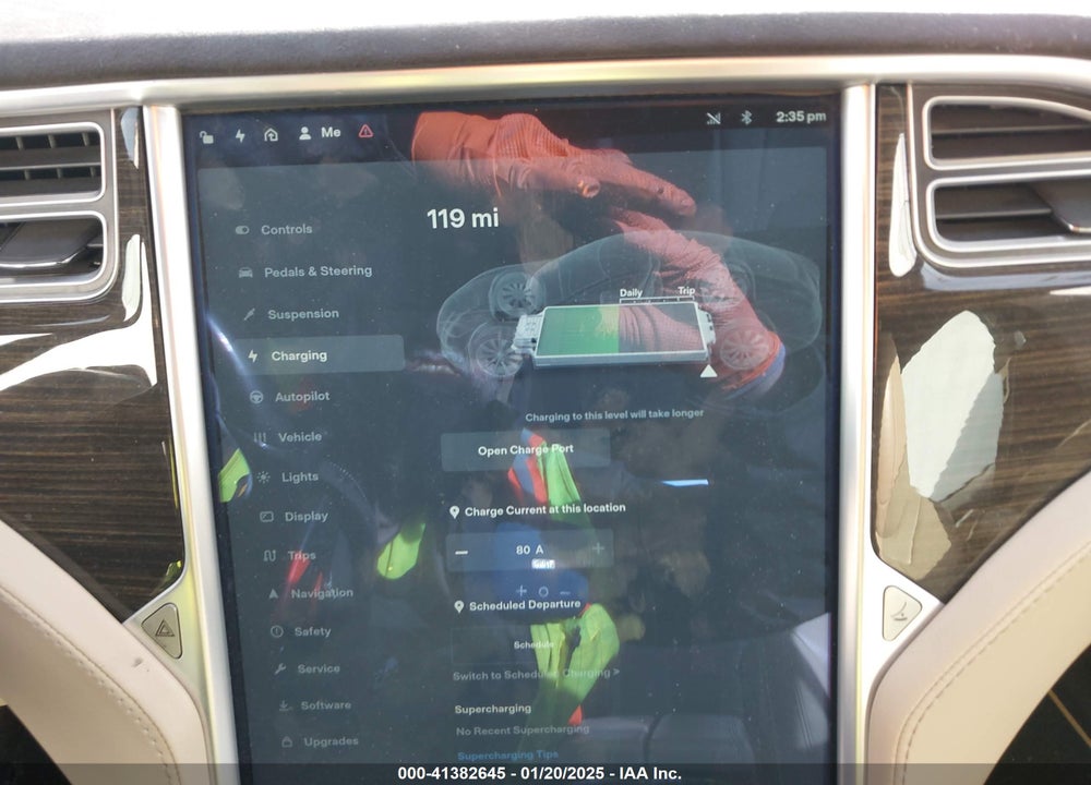 2014 TESLA MODEL S VIN: 5YJSA1H1XEFP62494