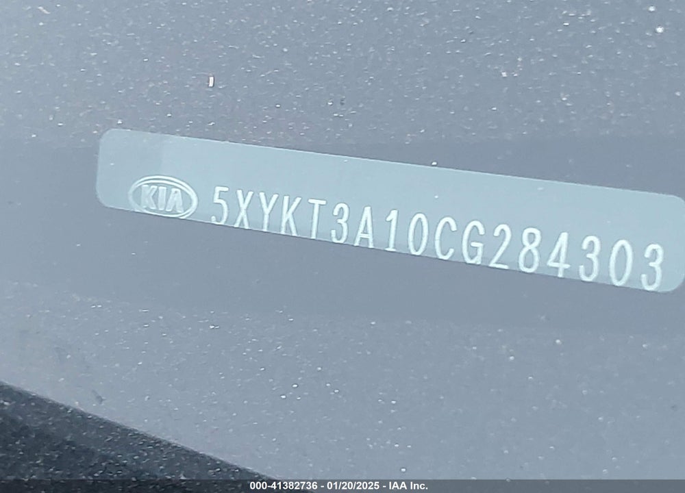2012 KIA SORENTO LX VIN: 5XYKT3A10CG284303