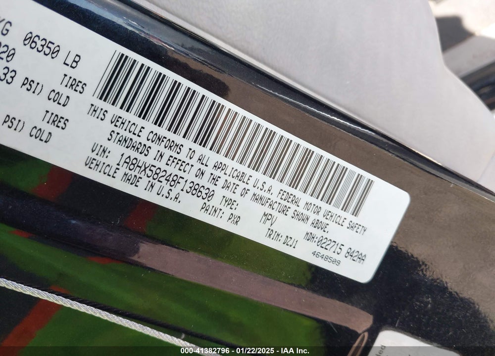 2008 CHRYSLER ASPEN LIMITED VIN: 1A8HX58248F138630