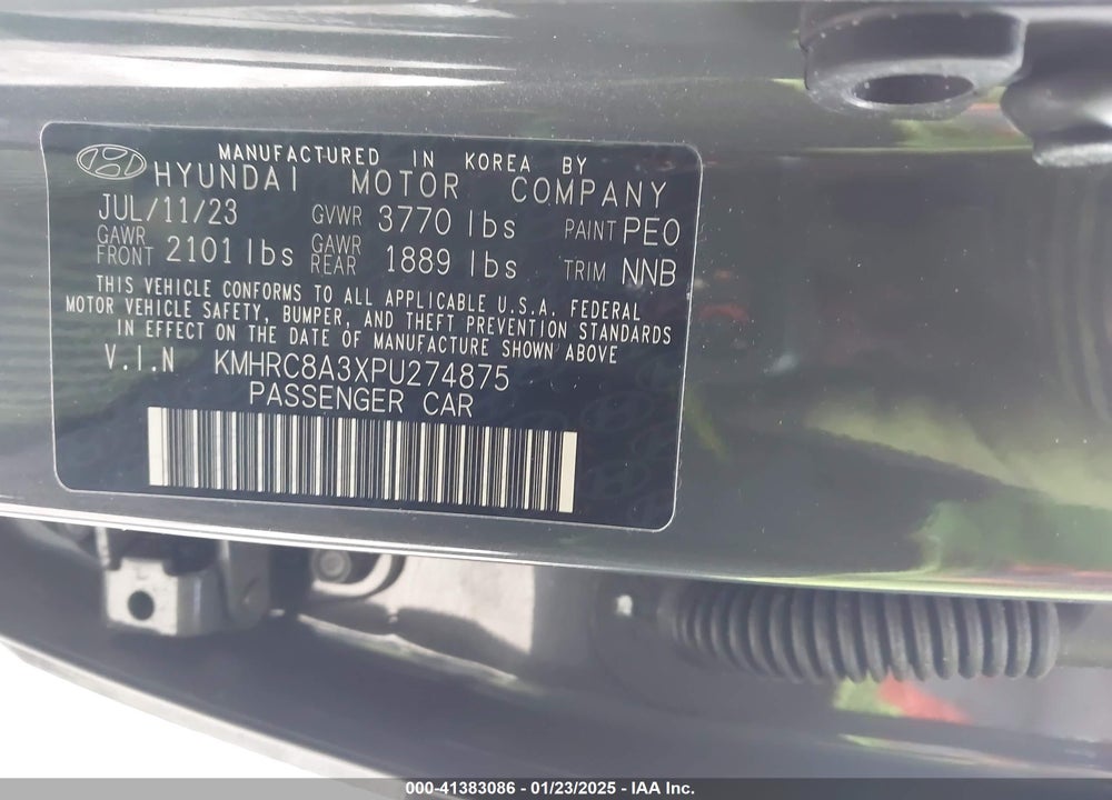 2023 HYUNDAI VENUE VIN: KMHRC8A3XPU274875