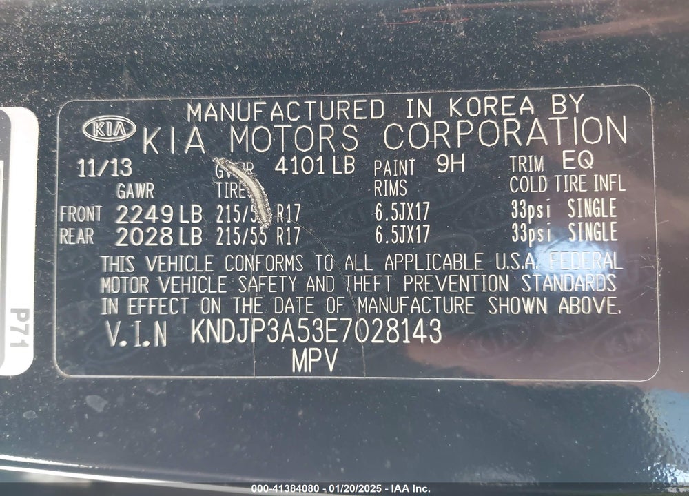 2014 KIA SOUL VIN: KNDJP3A53E7028143
