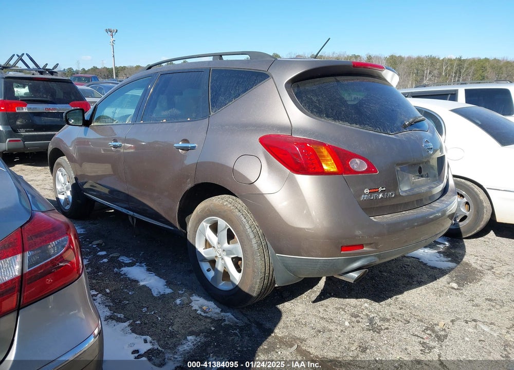 2009 NISSAN MURANO S VIN: JN8AZ18W29W100981
