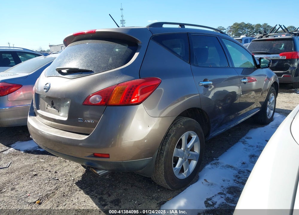 2009 NISSAN MURANO S VIN: JN8AZ18W29W100981
