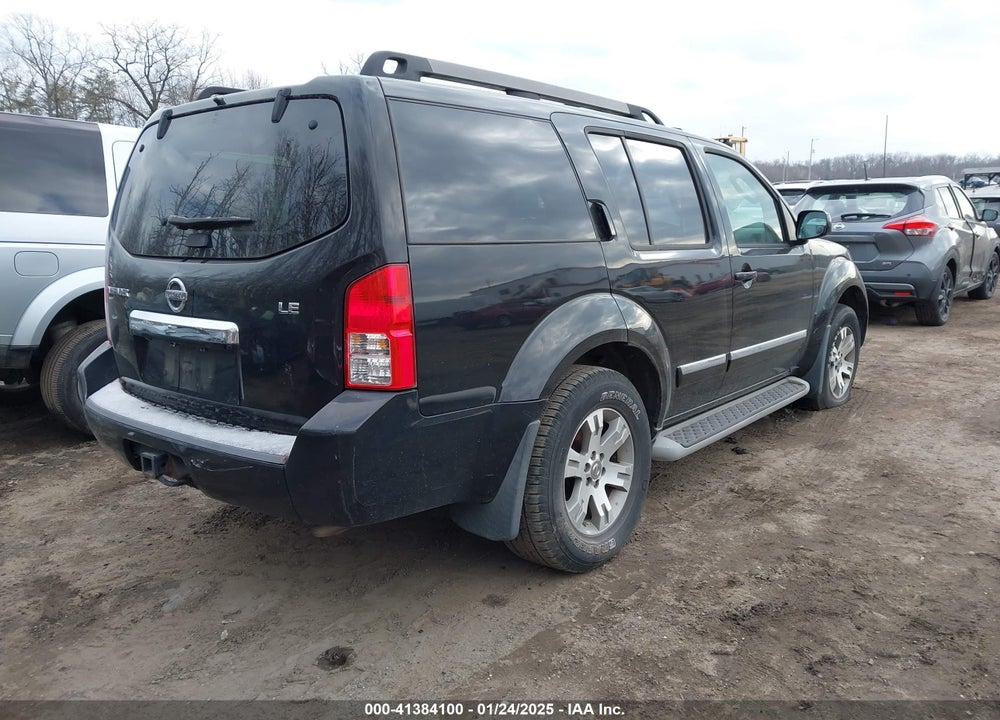 2008 NISSAN PATHFINDER LE VIN: 5N1AR18B28C667406