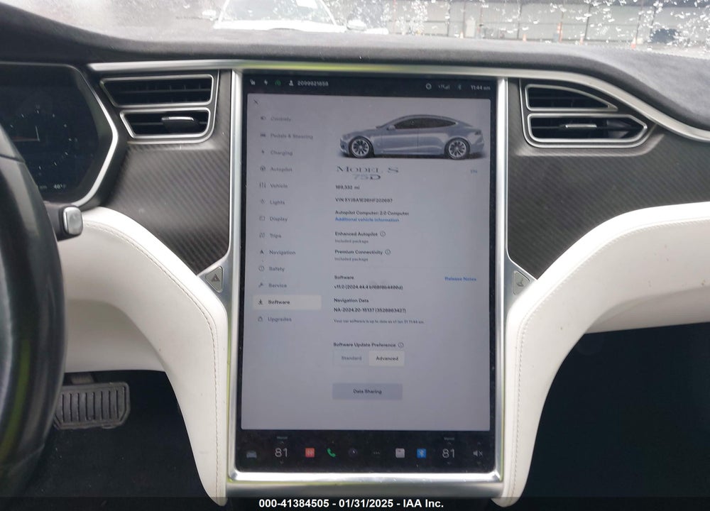 2017 TESLA MODEL S 100D/60D/75D/90D/P100D VIN: 5YJSA1E26HF202697