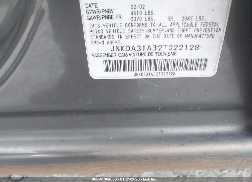 2002 INFINITI I35 LUXURY VIN: JNKDA31A32T022128