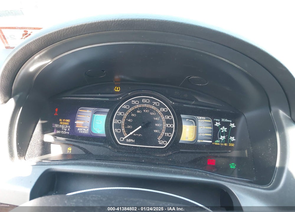 2012 LINCOLN MKZ HYBRID VIN: 3LNDL2L33CR807848