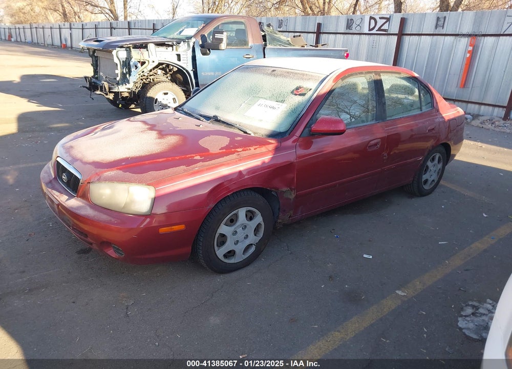 2002 HYUNDAI ELANTRA GLS VIN: KMHDN45D42U369926