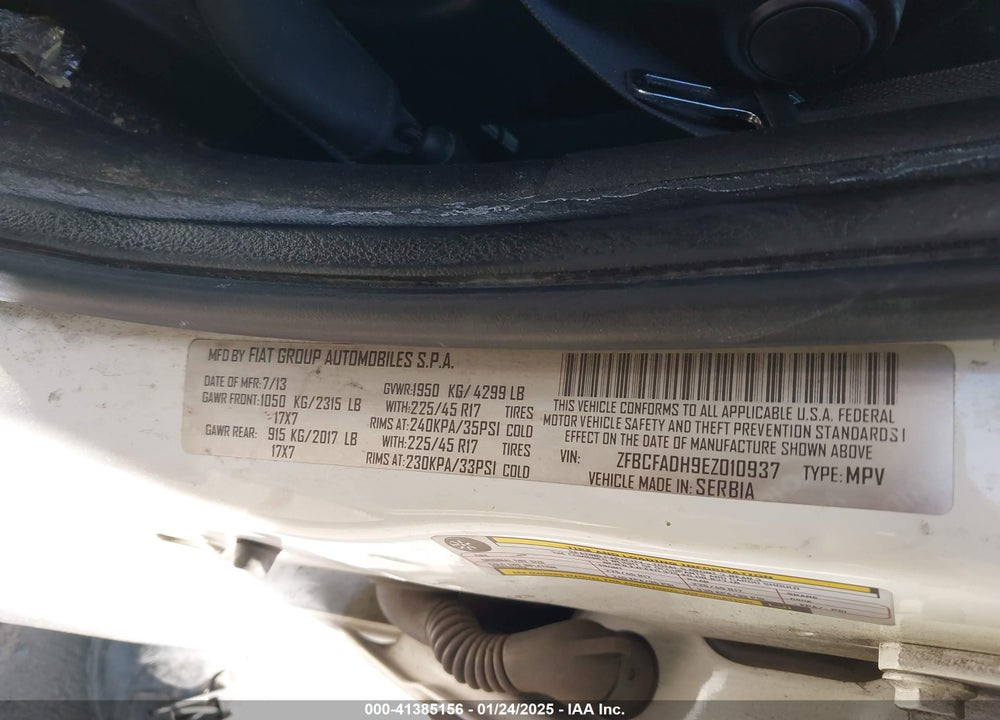 2014 FIAT 500L VIN: ZFBCFADH9EZ010937