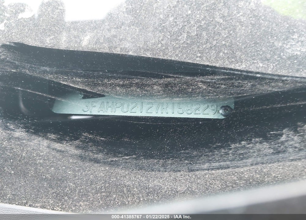2007 FORD FUSION SEL VIN: 3FAHP02127R158229
