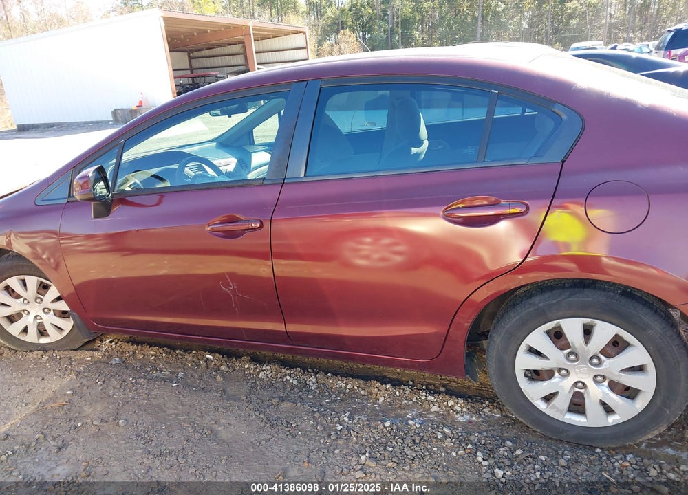 2012 HONDA CIVIC LX VIN: 2HGFB2F57CH606061