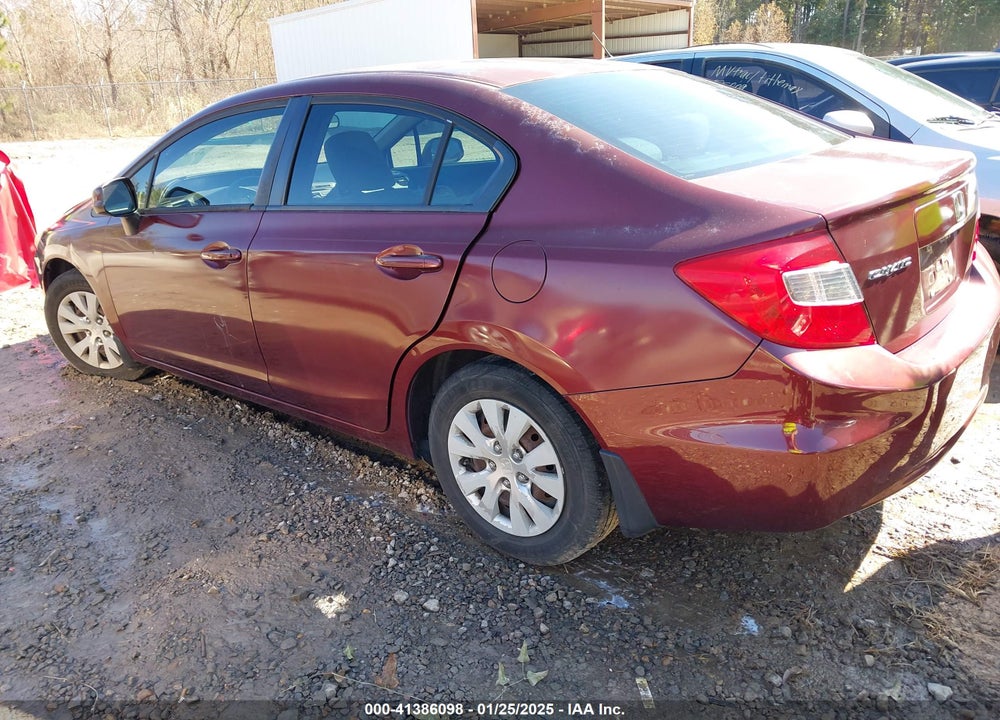 2012 HONDA CIVIC LX VIN: 2HGFB2F57CH606061