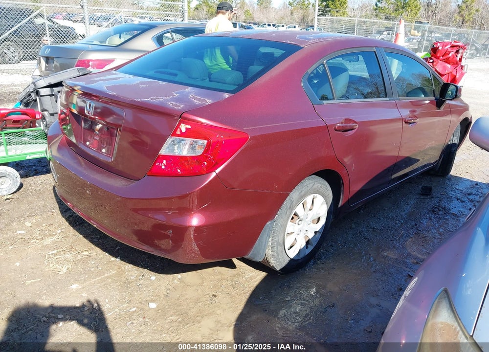2012 HONDA CIVIC LX VIN: 2HGFB2F57CH606061