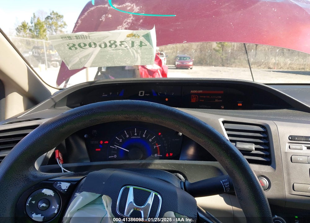 2012 HONDA CIVIC LX VIN: 2HGFB2F57CH606061