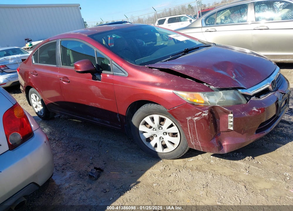 2012 HONDA CIVIC LX VIN: 2HGFB2F57CH606061