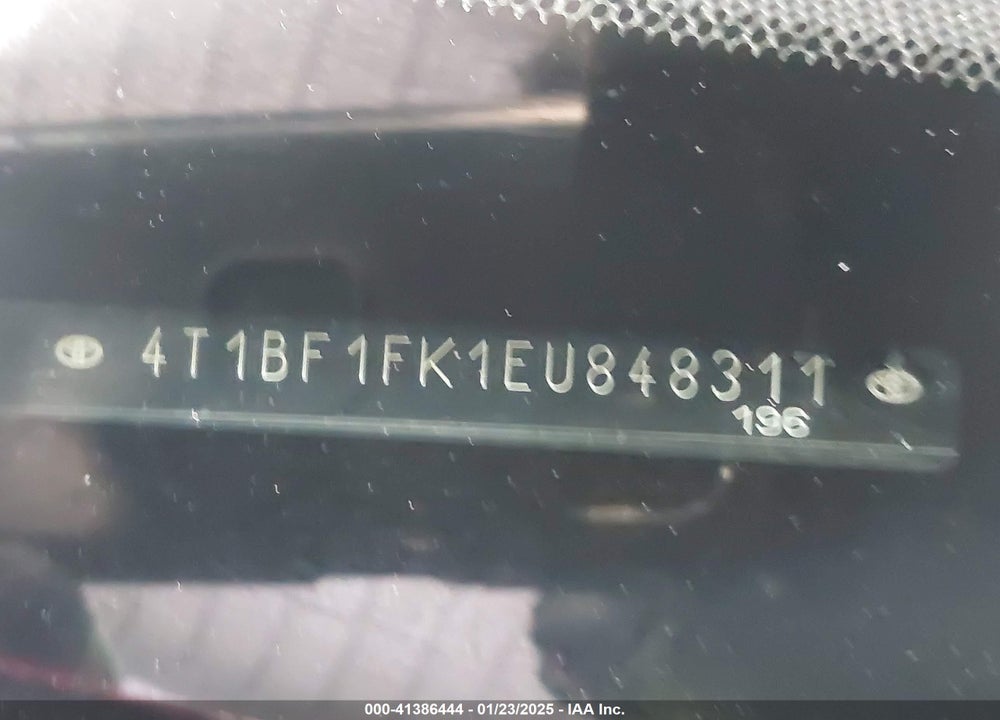2014 TOYOTA CAMRY VIN: 4T1BF1FK1EU848311