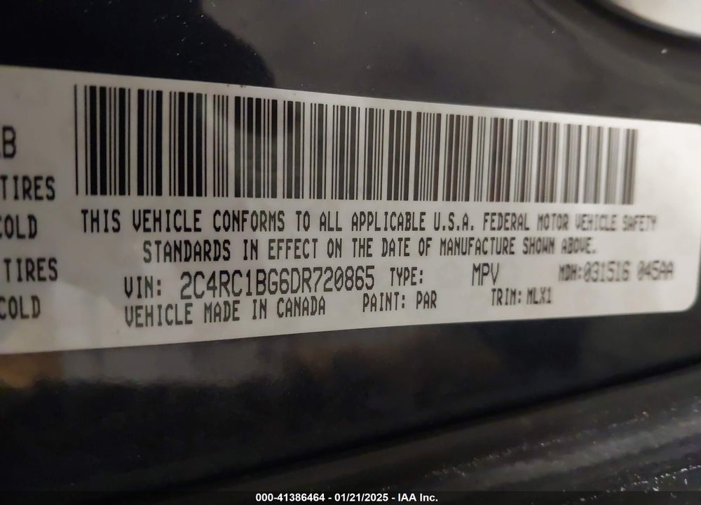 2013 CHRYSLER TOWN & COUNTRY TOURING VIN: 2C4RC1BG6DR720865