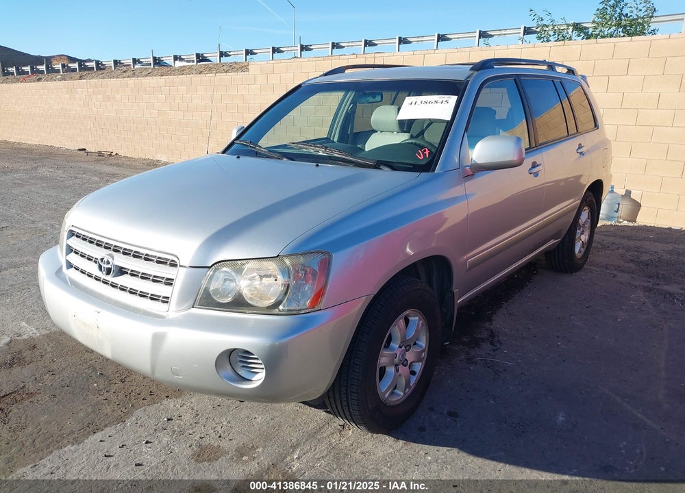 2002 TOYOTA HIGHLANDER V6 VIN: JTEGF21A020062996