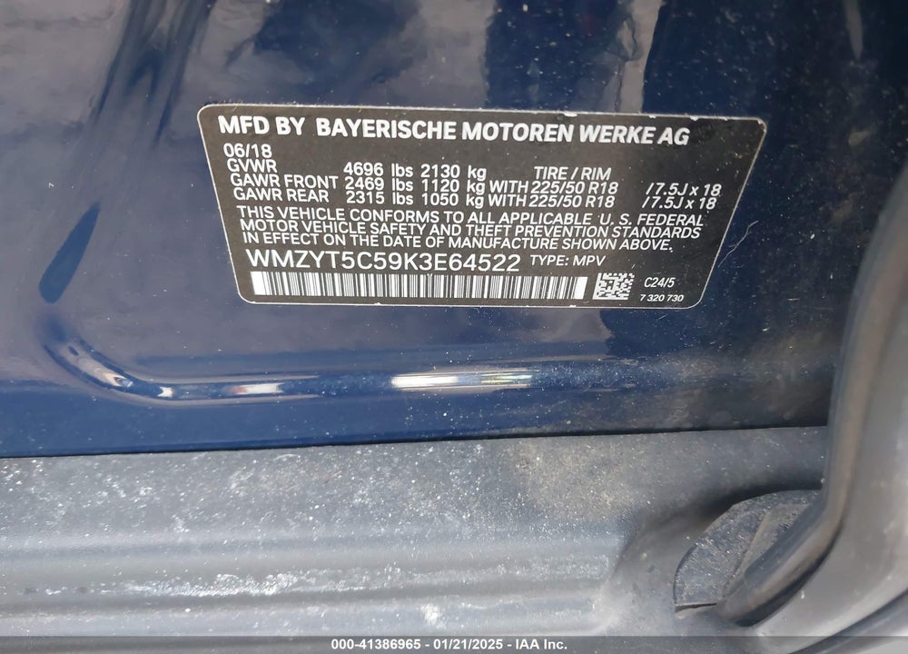 2019 MINI COUNTRYMAN COOPER S VIN: WMZYT5C59K3E64522