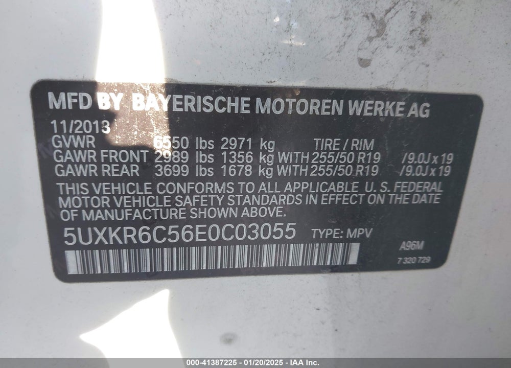 2014 BMW X5 XDRIVE50I VIN: 5UXKR6C56E0C03055
