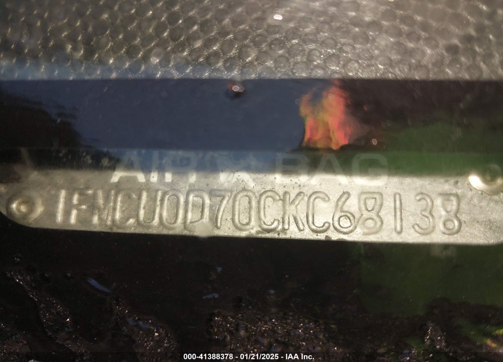2012 FORD ESCAPE XLT VIN: 1FMCU0D70CKC68138