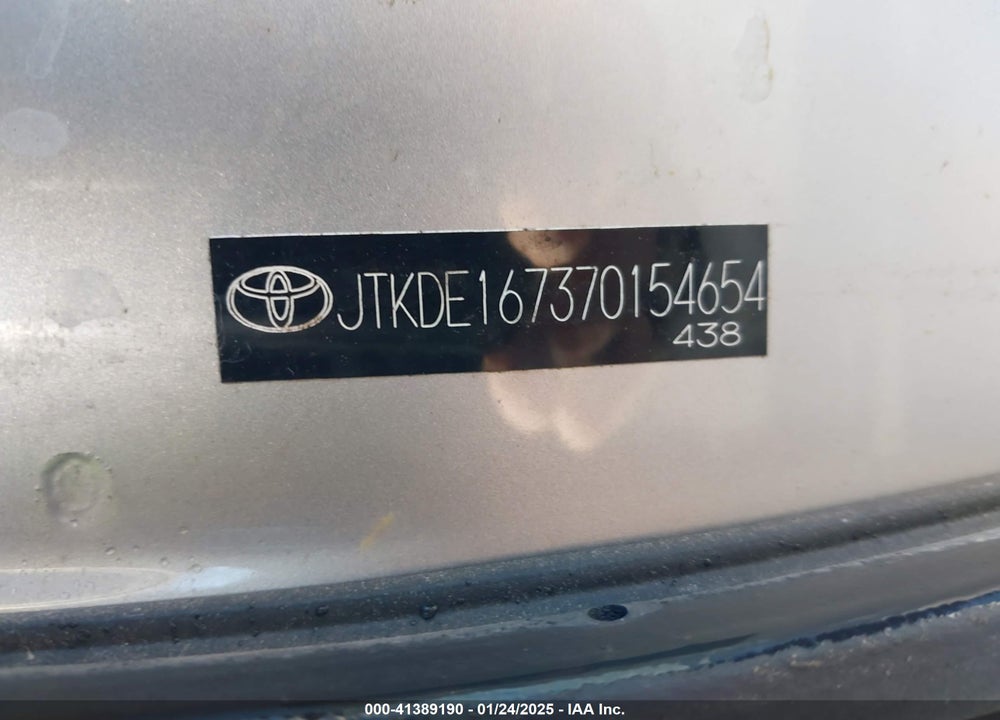 2007 SCION TC VIN: JTKDE167370154654